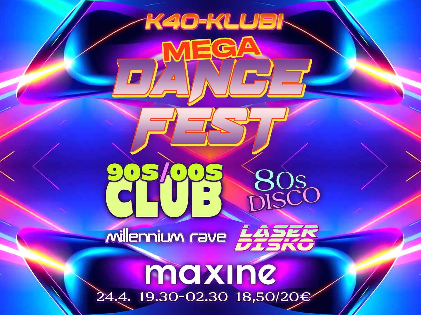 K40-klubi DANCE FEST Maxinessä 27.2.2026