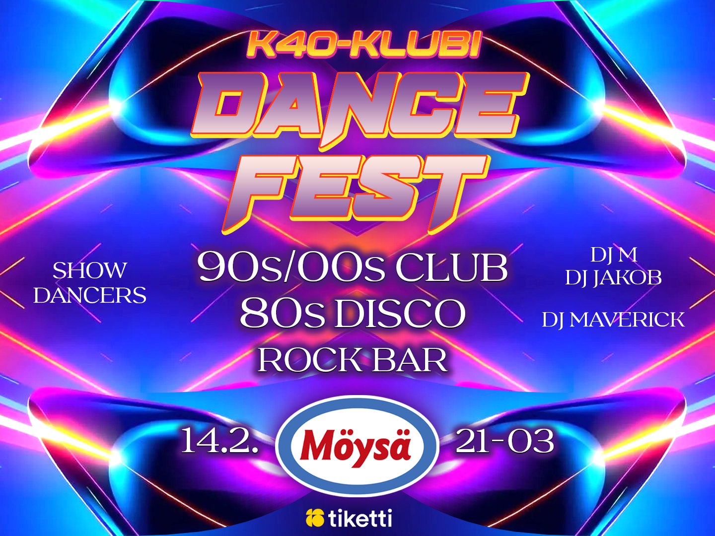 K40-klubi DANCE FEST Mössössä Lahdessa 27.2.2026